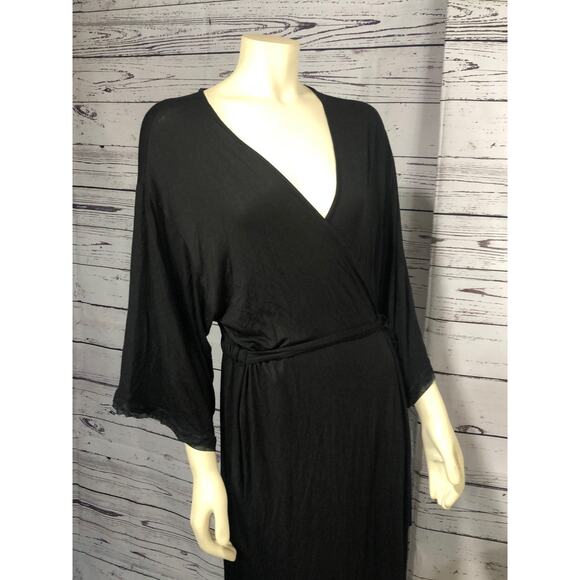 NWT Clair de Lune bathrobe with mesh & Crochet trim size XL - Picture 5 of 12